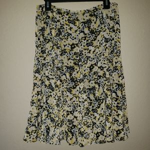 Layered Flounce Lined Skirt